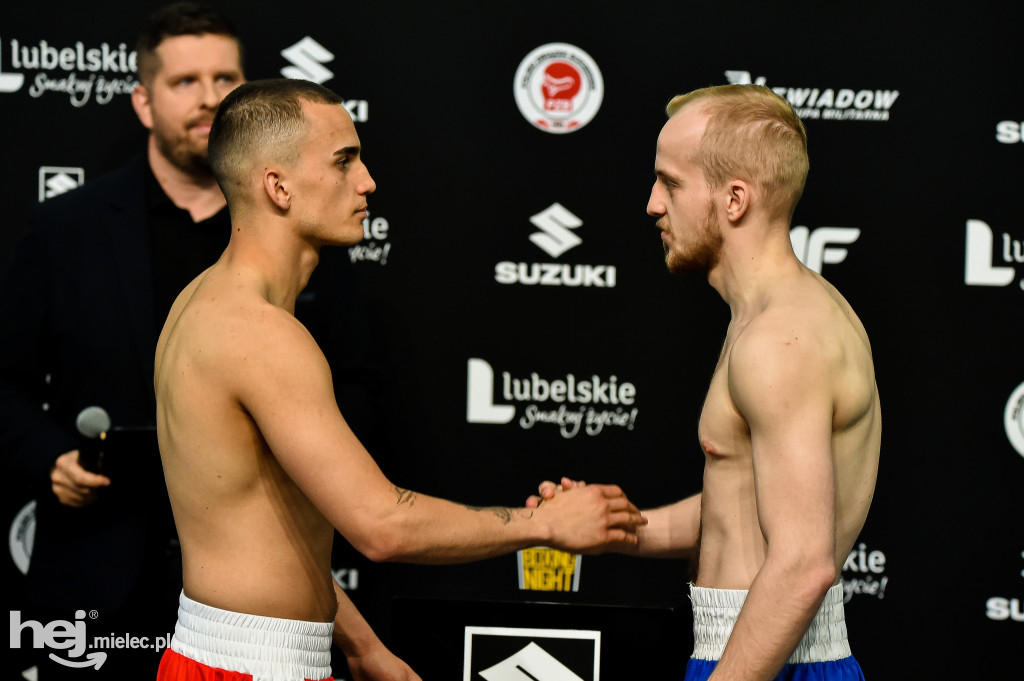 Ceremonia oficjalnego ważenia przed galą Suzuki Boxing Night 41