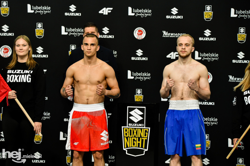 Ceremonia oficjalnego ważenia przed galą Suzuki Boxing Night 41