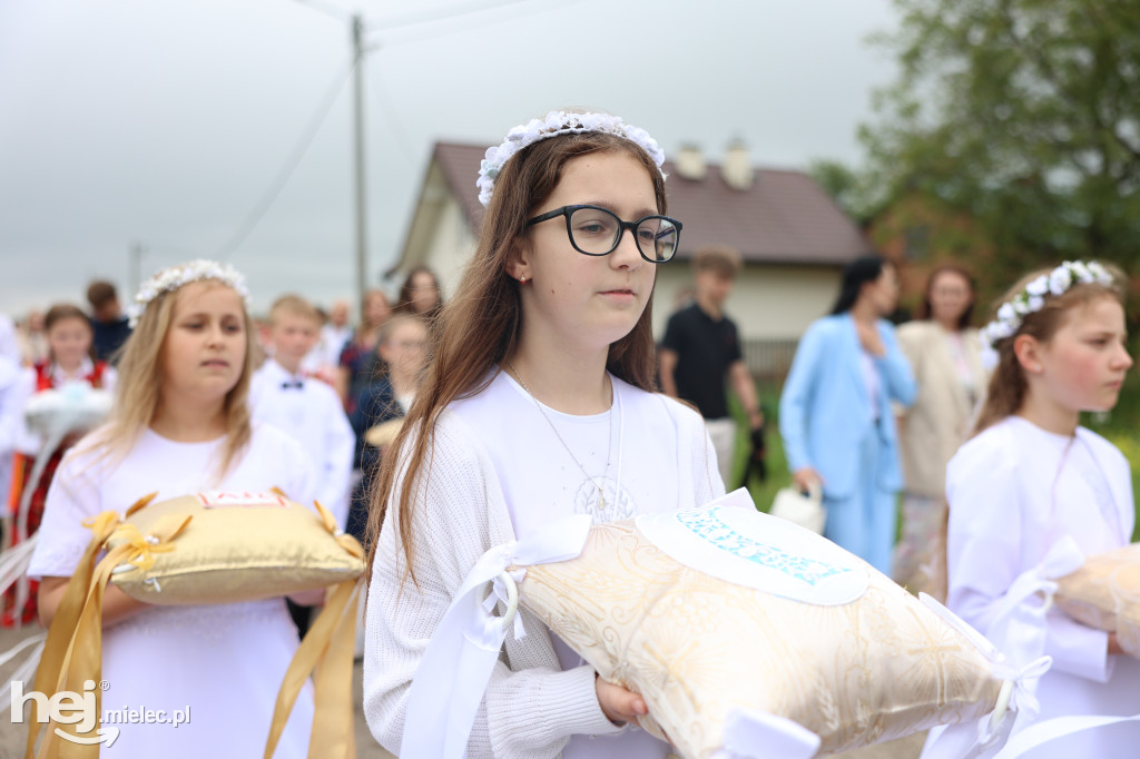 Procesja w miejscowości Rożniaty