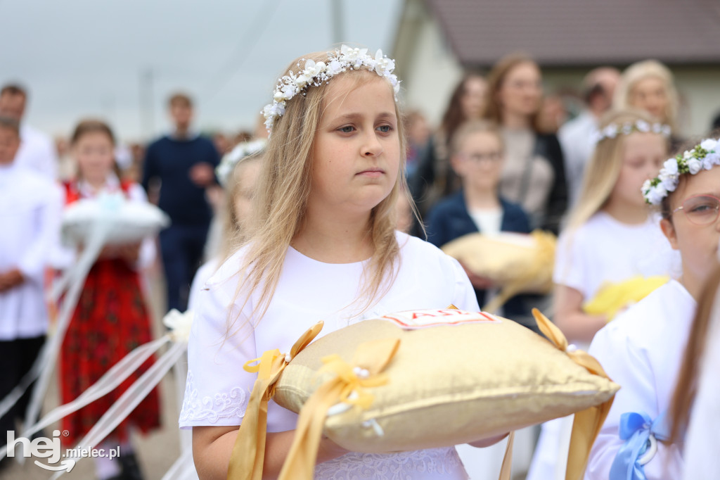 Procesja w miejscowości Rożniaty