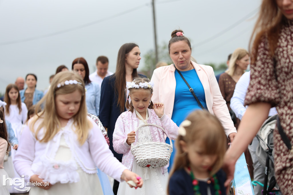 Procesja w miejscowości Rożniaty