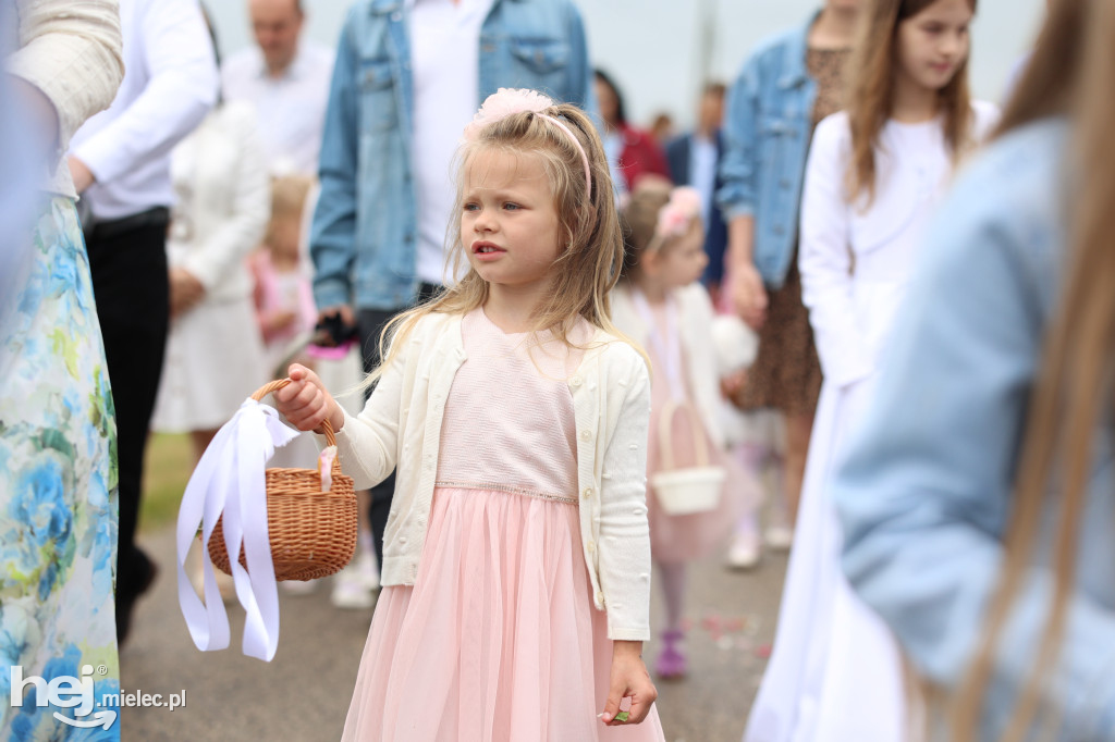 Procesja w miejscowości Rożniaty