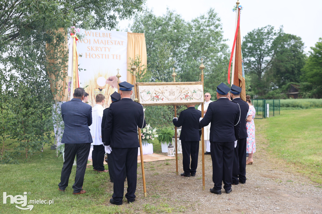 Procesja w miejscowości Rożniaty