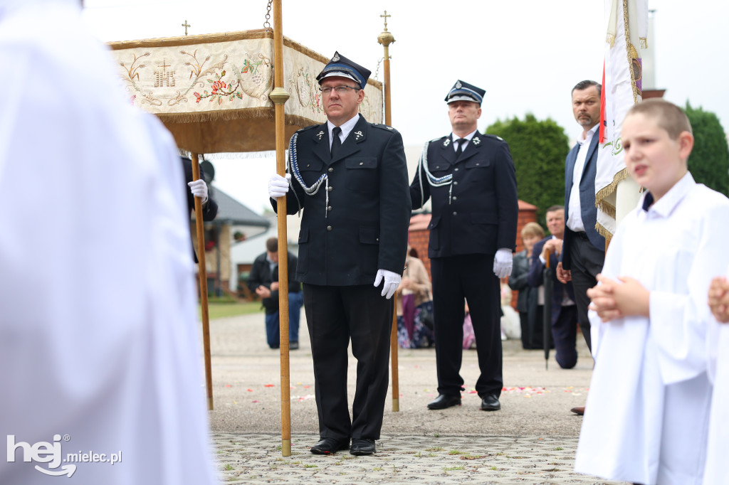 Procesja w miejscowości Rożniaty