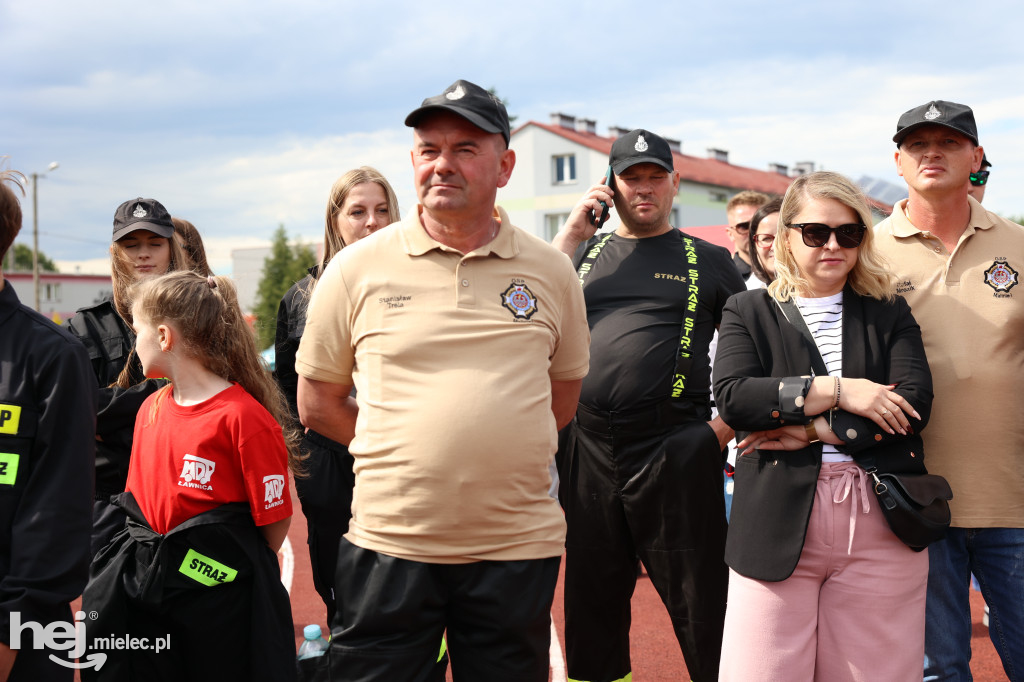 Gminne Zawody Sportowo-Pożarnicze Młodzieżowych Drużyn Pożarniczych z gminy Tuszów Narodowy.