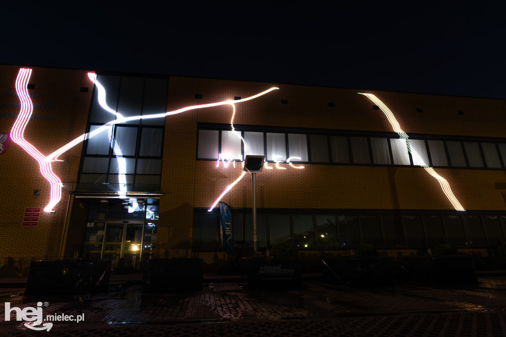 Widowisko laserowe  w Branżowym Centrum Umiejętności