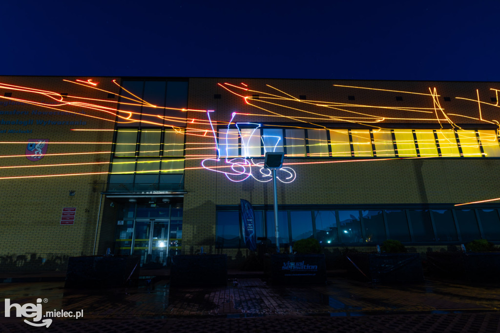 Widowisko laserowe  w Branżowym Centrum Umiejętności