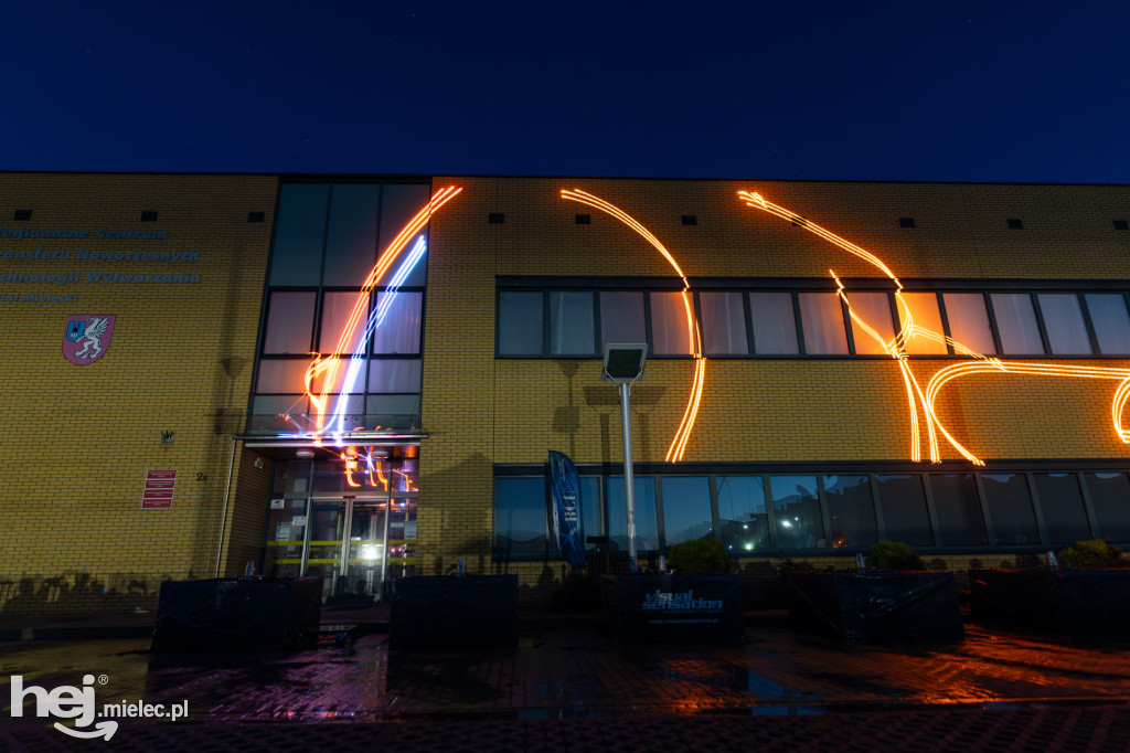 Widowisko laserowe  w Branżowym Centrum Umiejętności