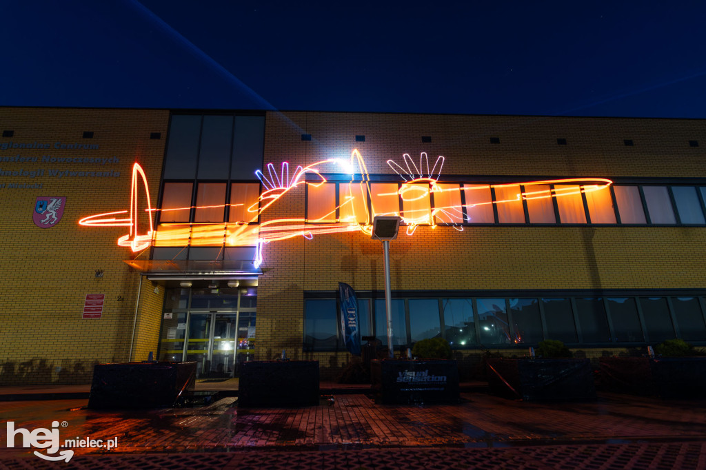 Widowisko laserowe  w Branżowym Centrum Umiejętności