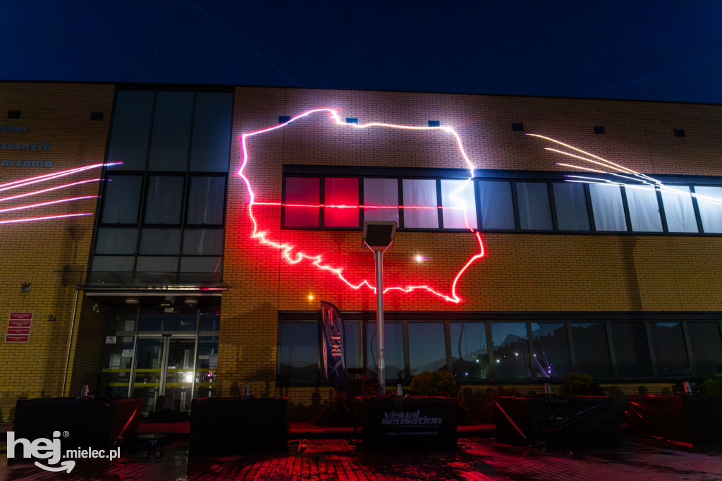 Widowisko laserowe  w Branżowym Centrum Umiejętności