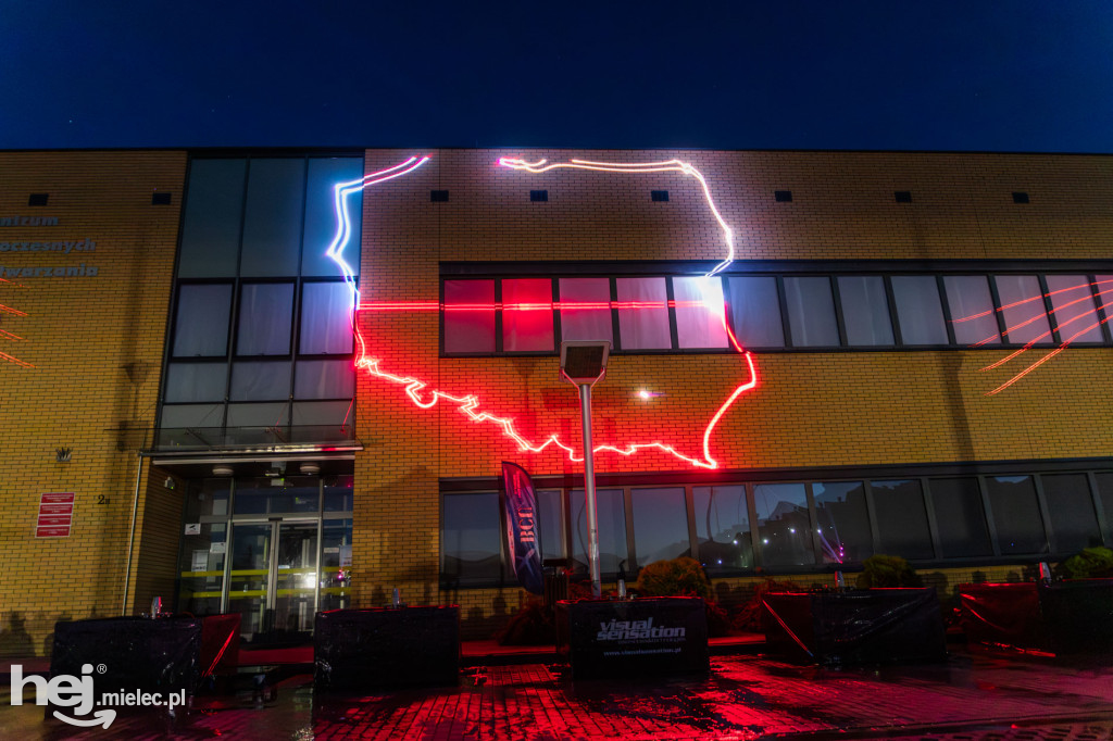 Widowisko laserowe  w Branżowym Centrum Umiejętności