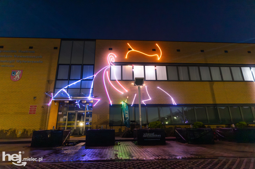 Widowisko laserowe  w Branżowym Centrum Umiejętności