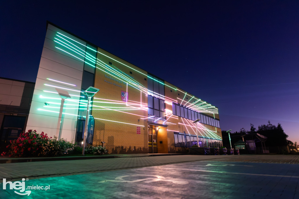 Widowisko laserowe  w Branżowym Centrum Umiejętności