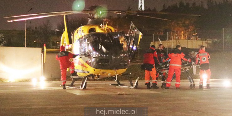 Śmigłowiec zabrał ranną dziewczynkę do Prokocimia [FOTO, WIDEO]