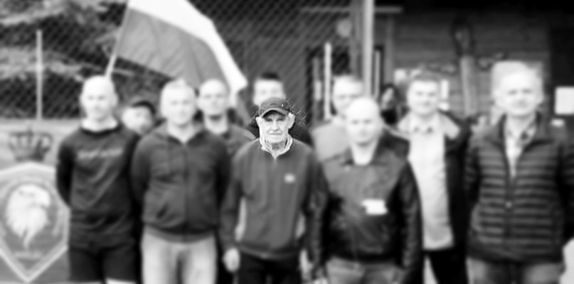 Jerzy Michalski na turnieju tenisa z okazji Dnia Flagi RP - maj 2019 r. Fot. Stowarzyszenie Orzeł Biały-Strzlec