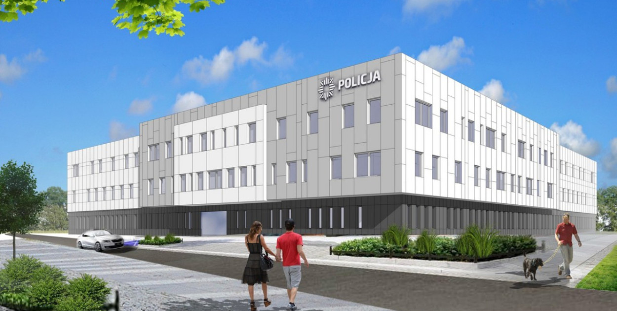 Mielecka komenda potrzebuje nowej siedziby - na zdjęciu wizualizacja budynku policji w Pile (fot. Policja Wielkopolska)