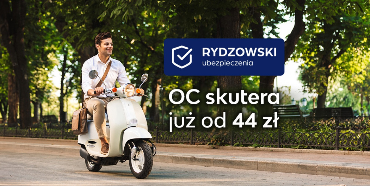 Nie przepłacaj za OC skutera! Kup polisę w Rydzowski Ubezpieczenia