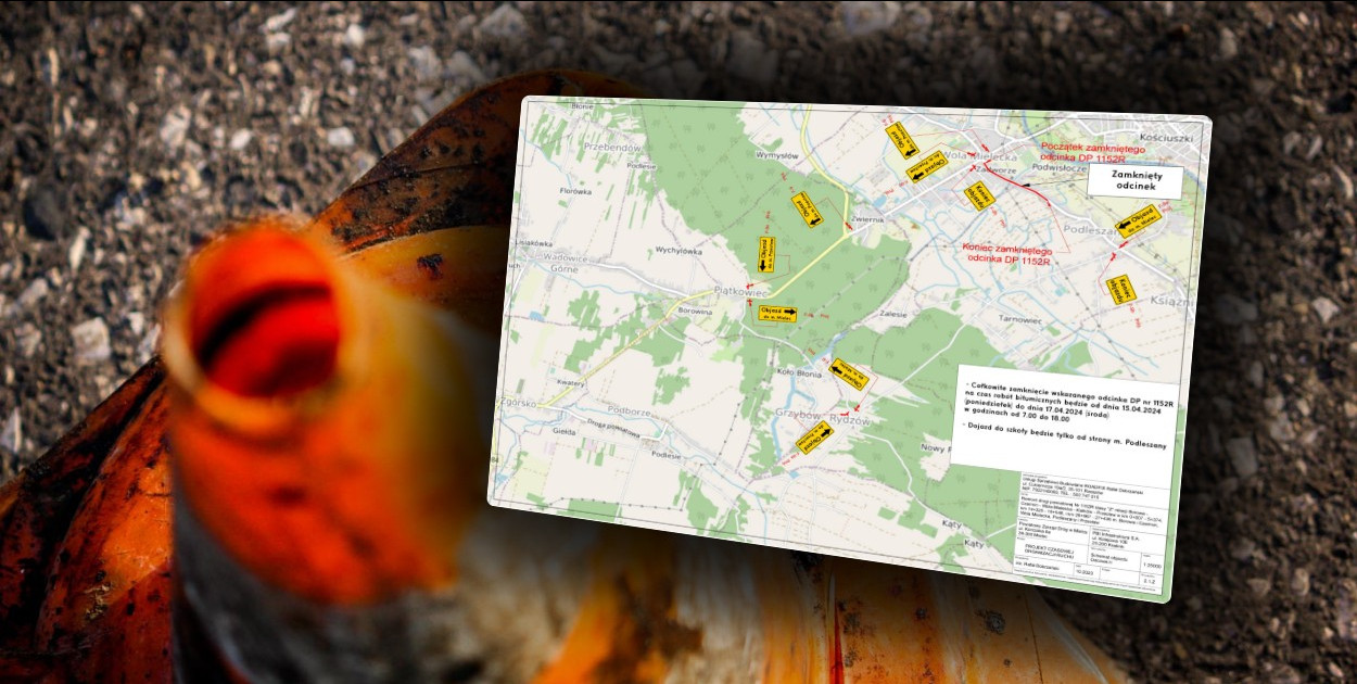 Zamykają drogę powiatową: Podleszany, Wola Mielecka. Jak objechać?