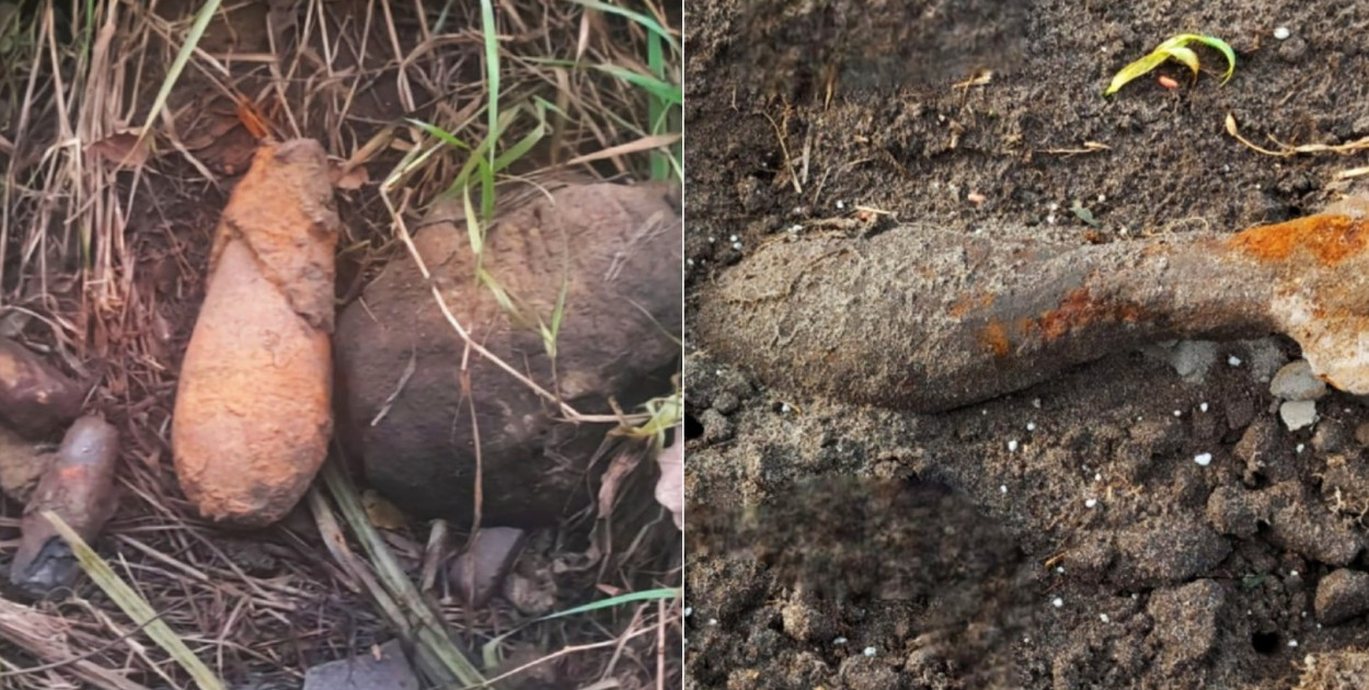 Granaty moździerzowe znalezione w powiecie mieleckim