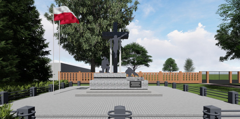 Wizualizacja wyremontowanego Pomnika Armii Krajowej w Mielcu.
