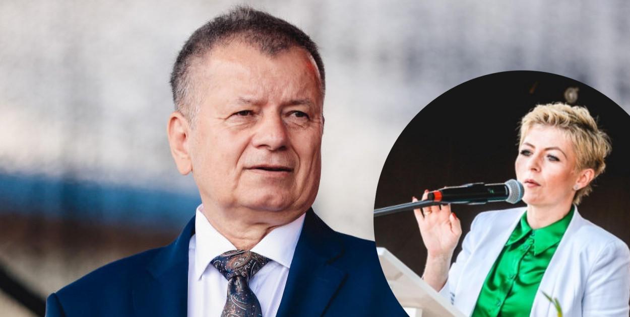 Stanisław Lonczak, starosta powiatu mieleckiego i Magdalena Burghardt, dyrektor banku w Padwi Narodowej.