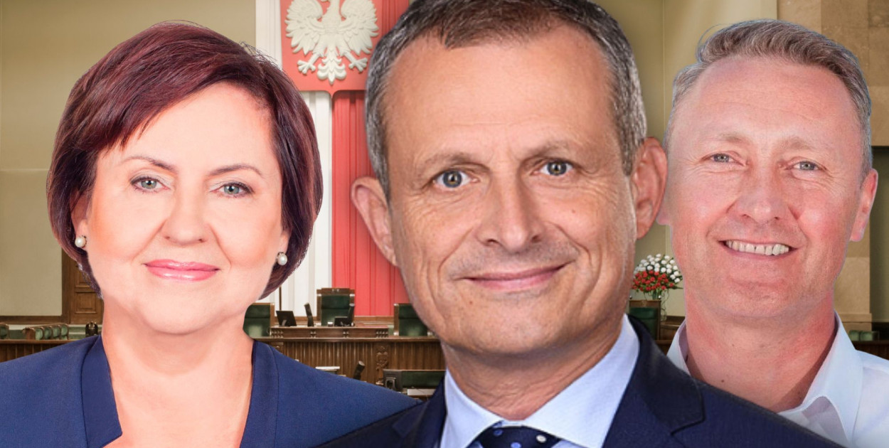 Od lewej: Renata Butryn, Zdzisław Gawlik, Jacek Wiśniewski.