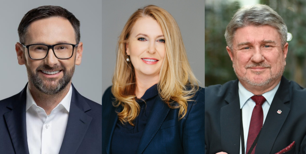 Na zdjęciu od lewej: Daniel Obajtek, Elżbieta Łukacijewska i Bogdan Rzońca.