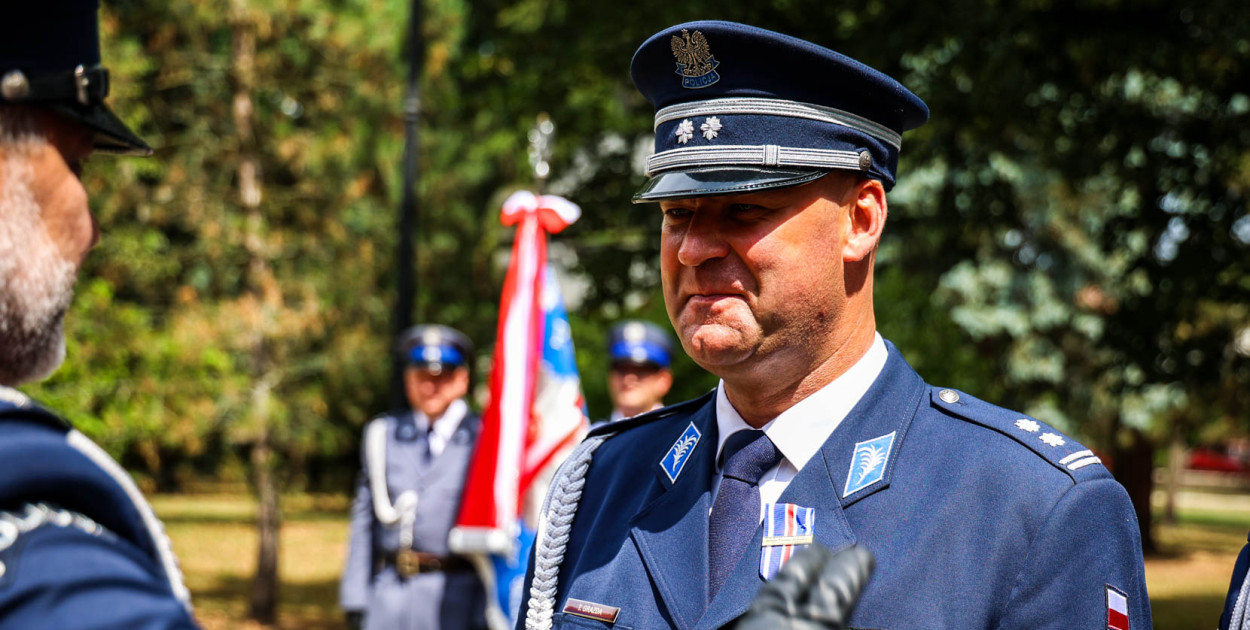 Komendant KPP w Mielcu - mł. insp. Tomasz Grazda. Fot. Kacper Strykowski / hej.mielec.pl