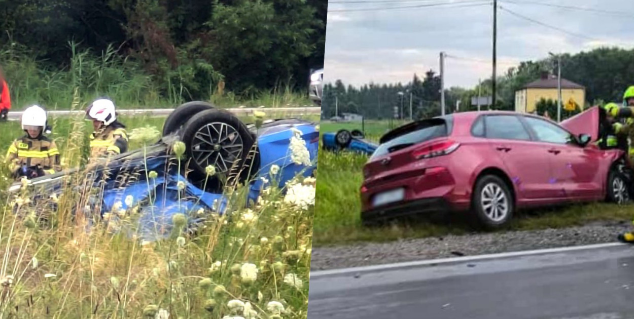 Dwa wypadki na drodze w kierunku Tarnowa