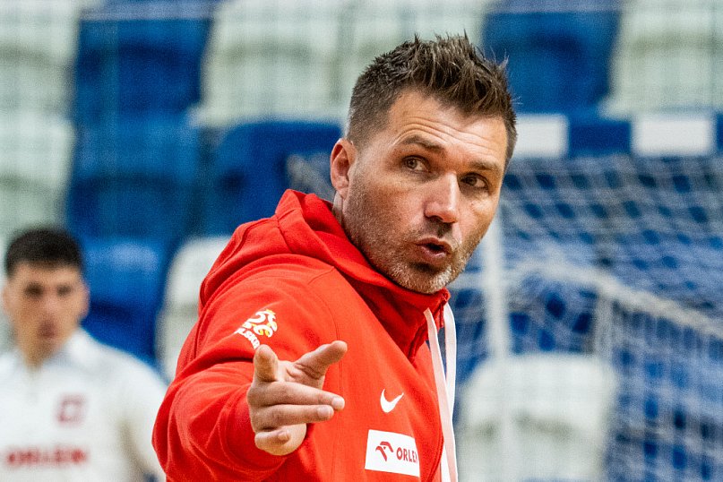 Reprezentacja Polski futsalu na treningu w hali MOSiR Mielec