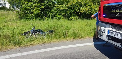 Wypadek motocyklisty w Chorzelowie. Mężczyzna w szpitalu-85056