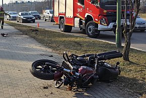 Wypadek z udziałem motocyklisty! Mężczyzna w szpitalu-94507