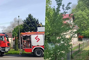 Pożar w Chorzelowie. Dym widoczny z daleka-96052