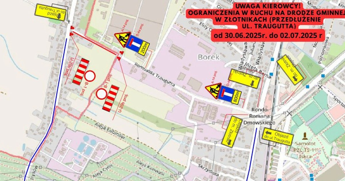 Uwaga kierowcy: droga w Złotnikach będzie zamknięta - HEJ.MIELEC.PL