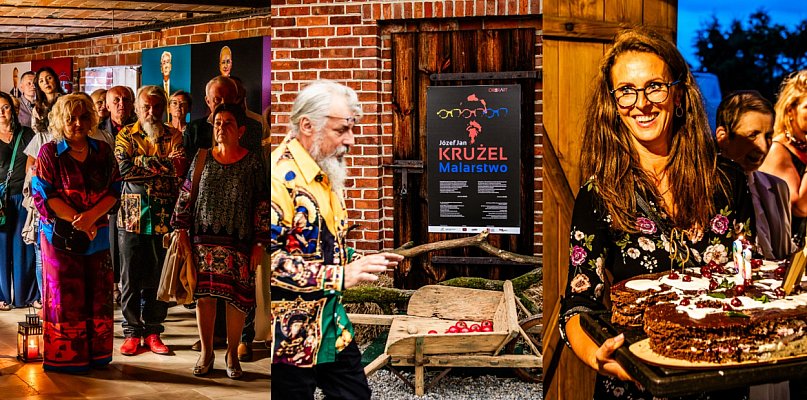 Józef Krużel przedstawił swoje malarstwo w dawnej oborze - 97969