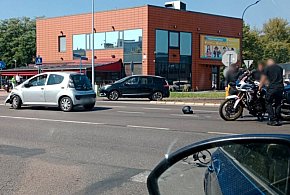 Ul. Sienkiewicza. Zderzenie osobówki z motocyklem-99162