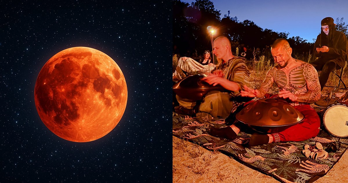 Handpanowa pełnia na plaży - magiczny wieczór pod zaćmieniem księżyca - HEJ.MIELEC.PL