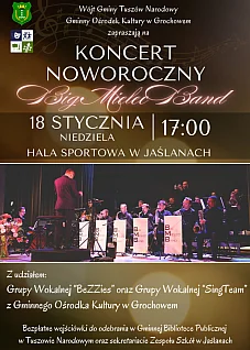 KONCERT NOWOROCZNY BIG MIELEC BAND W JAŚLANACH