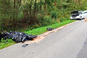 Wypadek z udziałem motocyklisty w Dulczy Wielkiej!-100242