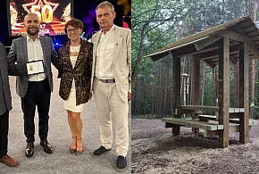 Śladem 30-lecia Klubu Górskiego: medal dla MOSiR-u i wiata na wzgórzu-101741