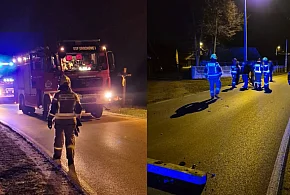 Groźnie w Grochowem. Kierująca uderzyła w słup-103149