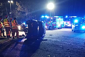 Dachowanie na drodze Mielec - Dębica. Kierowca pijany-103473