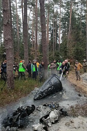 Okrycie rakiety V-2 w lesie, we wsi Blizna-13574