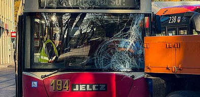 Autobus uderzył w drzewo w centrum Mielca [FOTO]-101762
