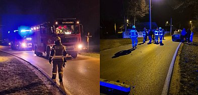 Groźnie w Grochowem. Kierująca uderzyła w słup-103149