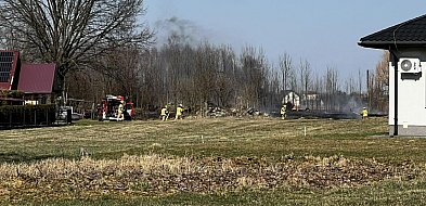 Groźnie w Woli Mieleckiej, ogień blisko domów