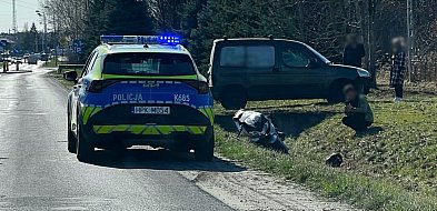 Wypadek z udziałem motocyklisty na ul. Padykuły. Nastolatek w szpitalu