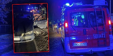 Wypadek w Zgórsku. Pijany kierowca doprowadził do zderzenia na DW984