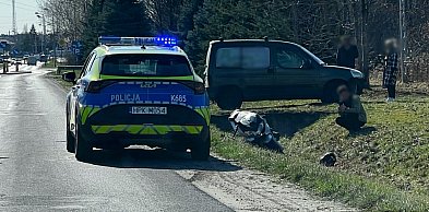 Wypadek z udziałem motocyklisty na ul. Padykuły. Nastolatek w szpitalu