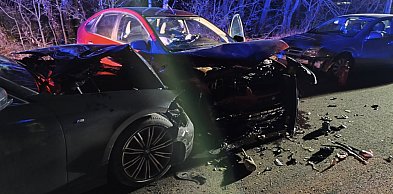 Groźne zderzenie trzech osobówek w Ziempniowie